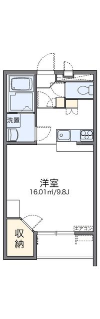 レオパレス花鳥 間取り図