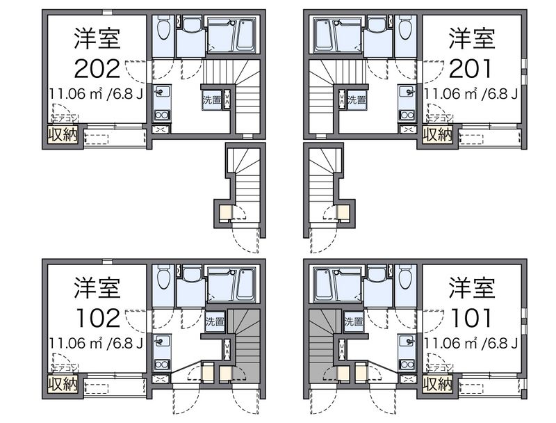 クレイノ桃井 間取り