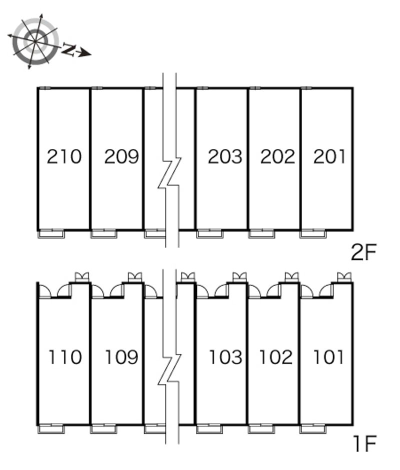 レオパレスカメリアⅡ 間取配置図