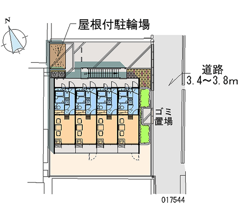 レオパレスメルベーユ緑橋 区画図