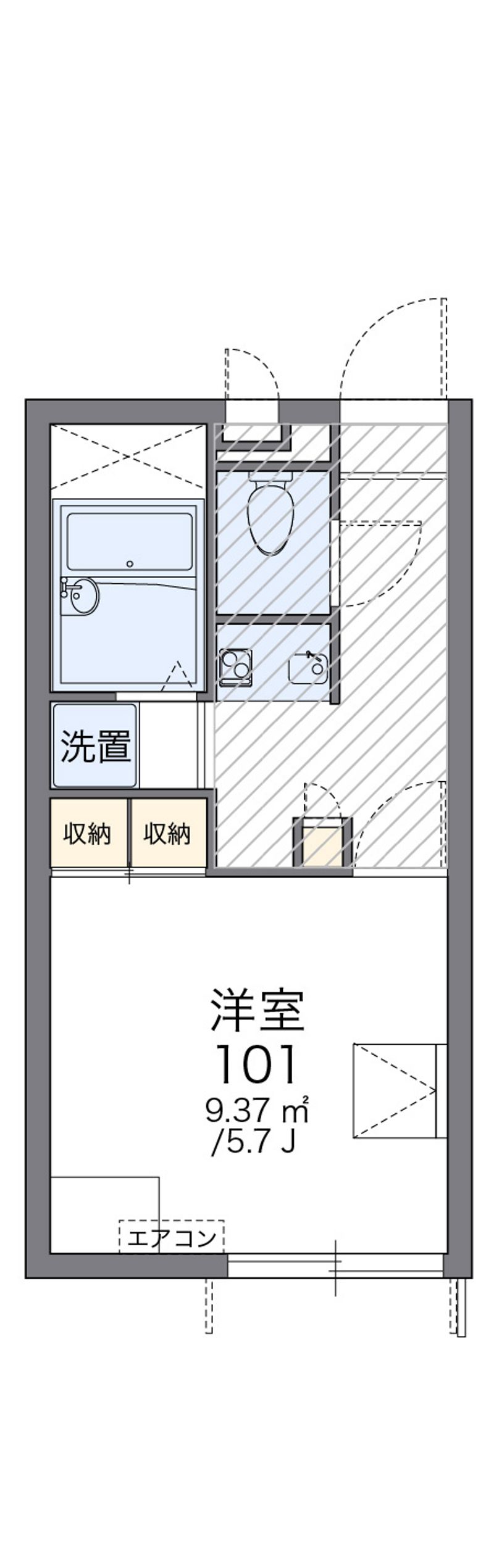 レオパレスピースフル 間取図