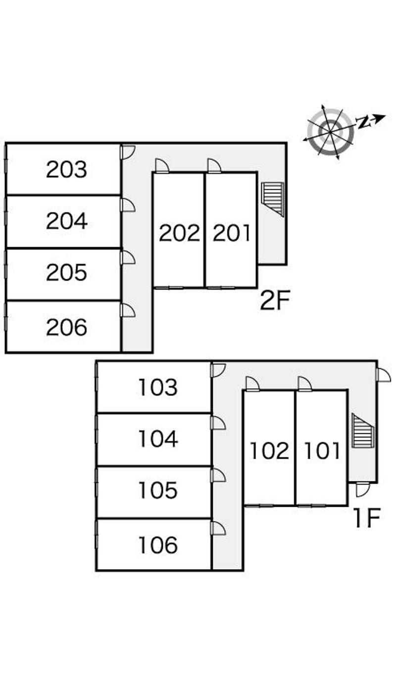 レオパレスパルシティ本町２２ 間取り配置図