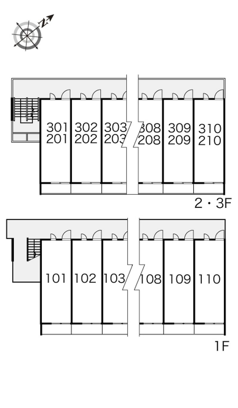 レオパレスフィスデファミーユ 間取配置図