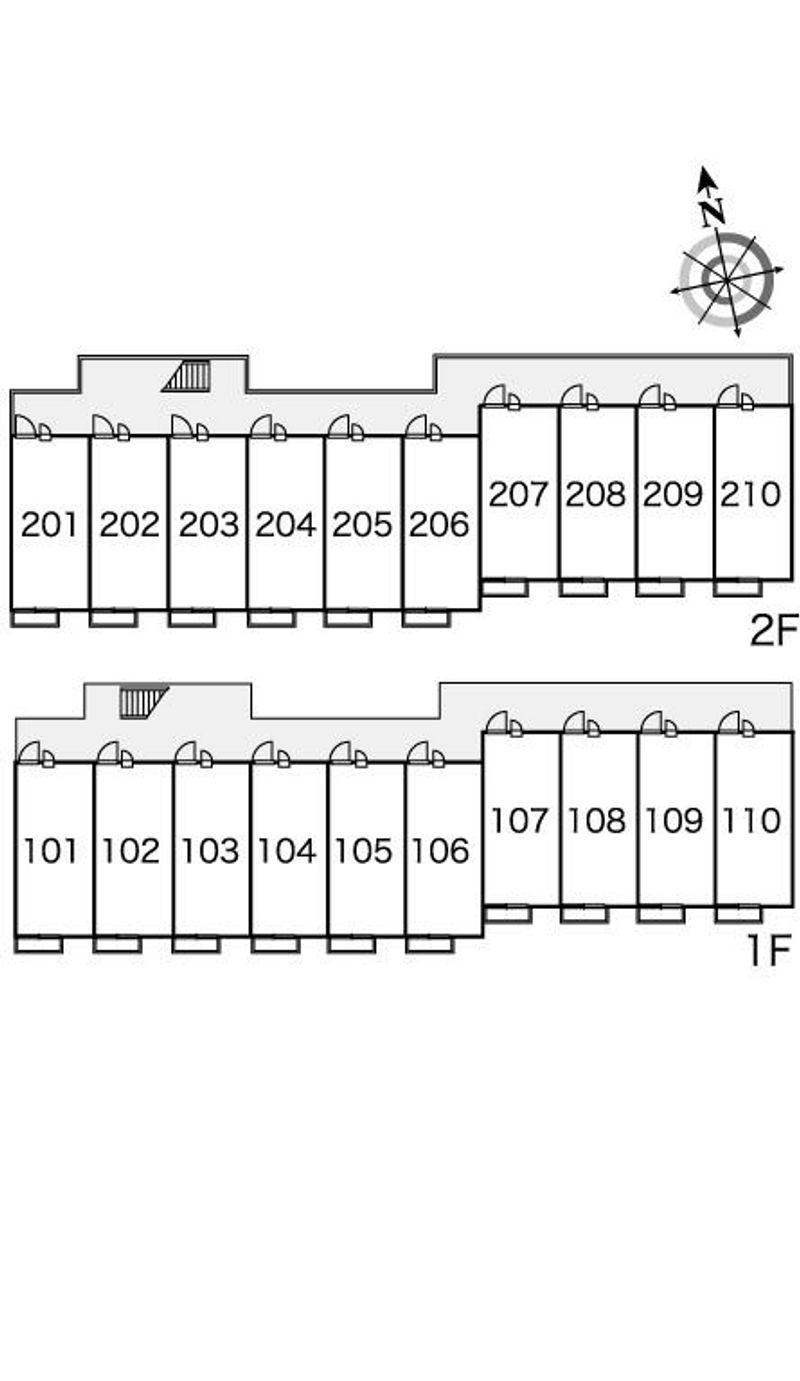 レオパレスひまわり 間取配置図