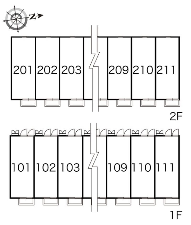 レオパレス木太南Ⅱ 間取配置図
