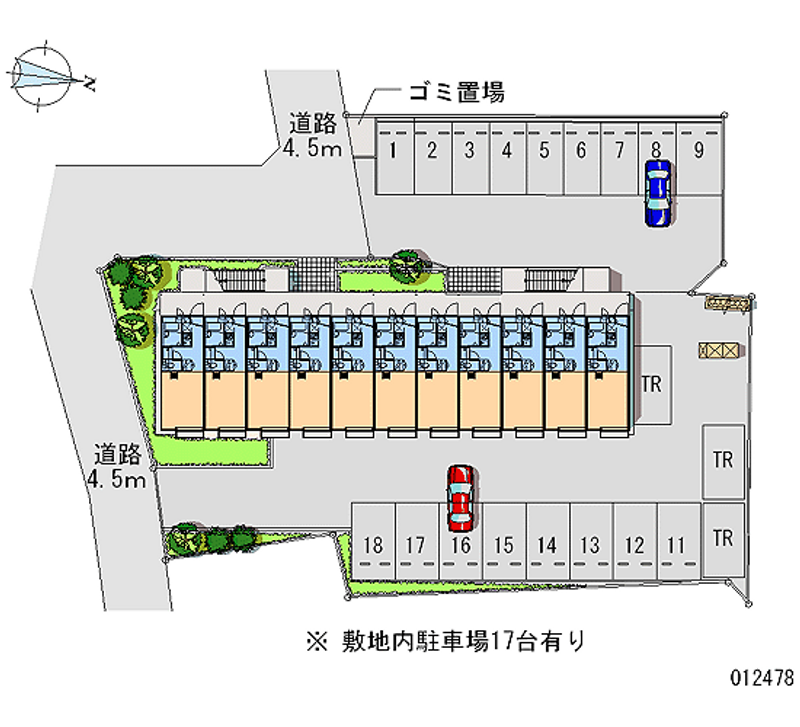 レオパレスカメリア壱番館 月極駐車場