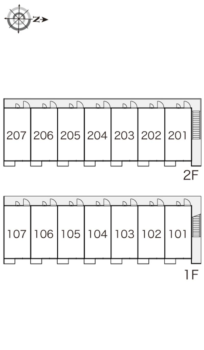 レオパレスアジマ 間取配置図