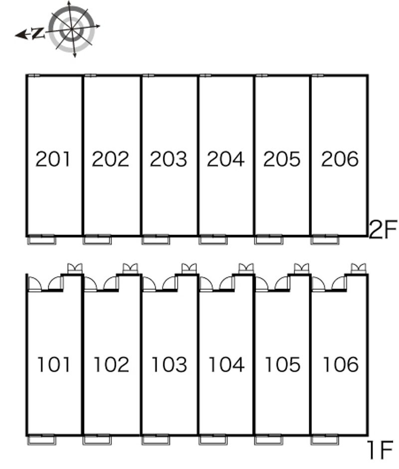 レオパレスハルサキ 間取配置図