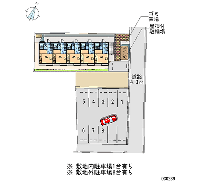 レオパレスコスモ 月極駐車場