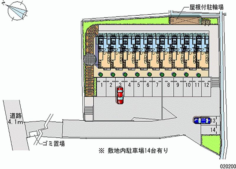 レオパレスチェリーコーポ輝 月極駐車場