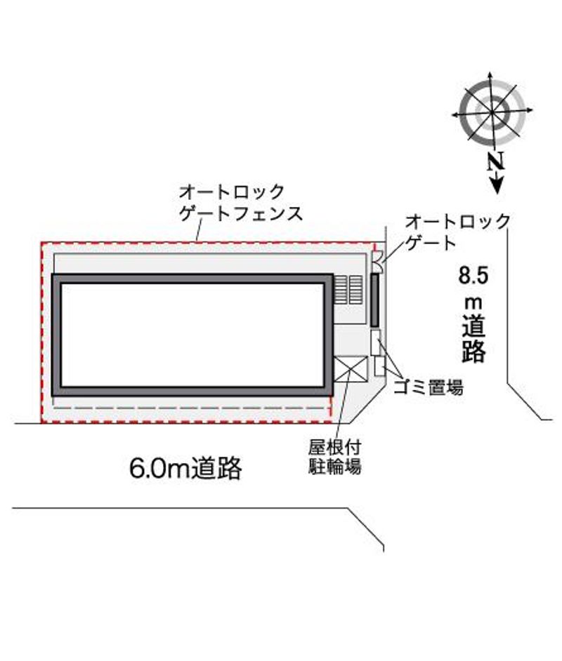 レオパレスアクアグレイス西尾久 配置図