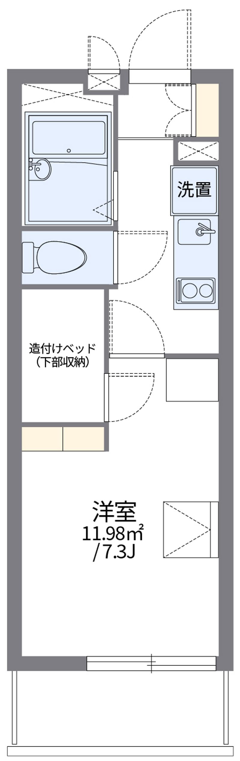 レオパレスドリーミー浜松 間取図