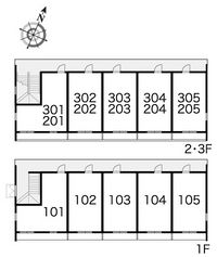 レオパレス彩弐番館 間取配置図