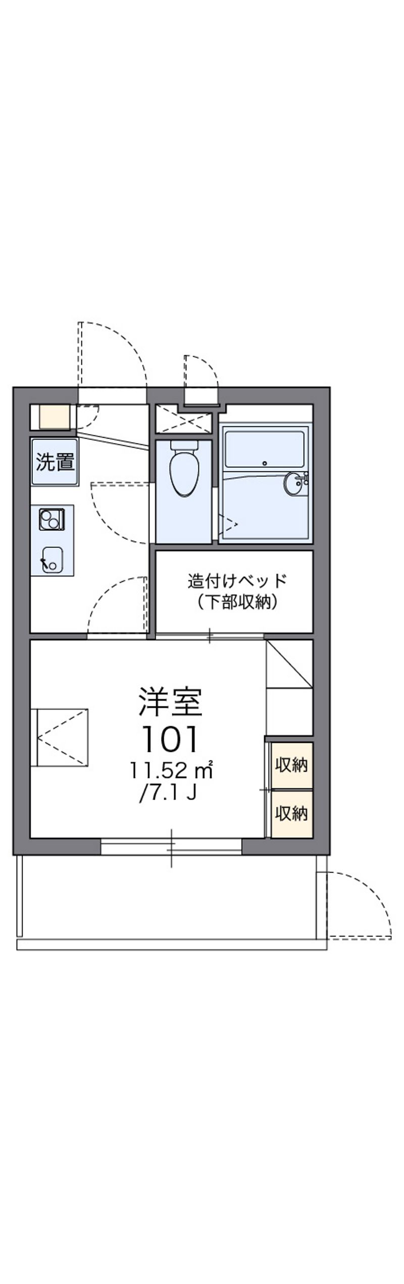 レオパレス日野ＯＧＭⅡ 間取図