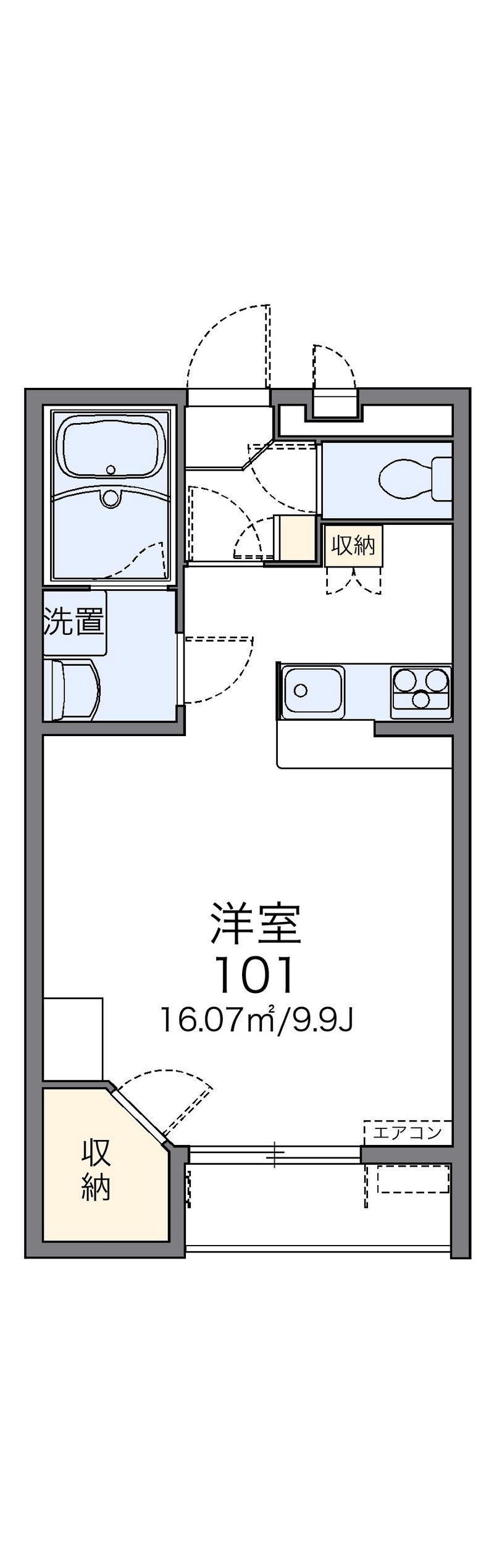 レオパレス市瀬 間取図
