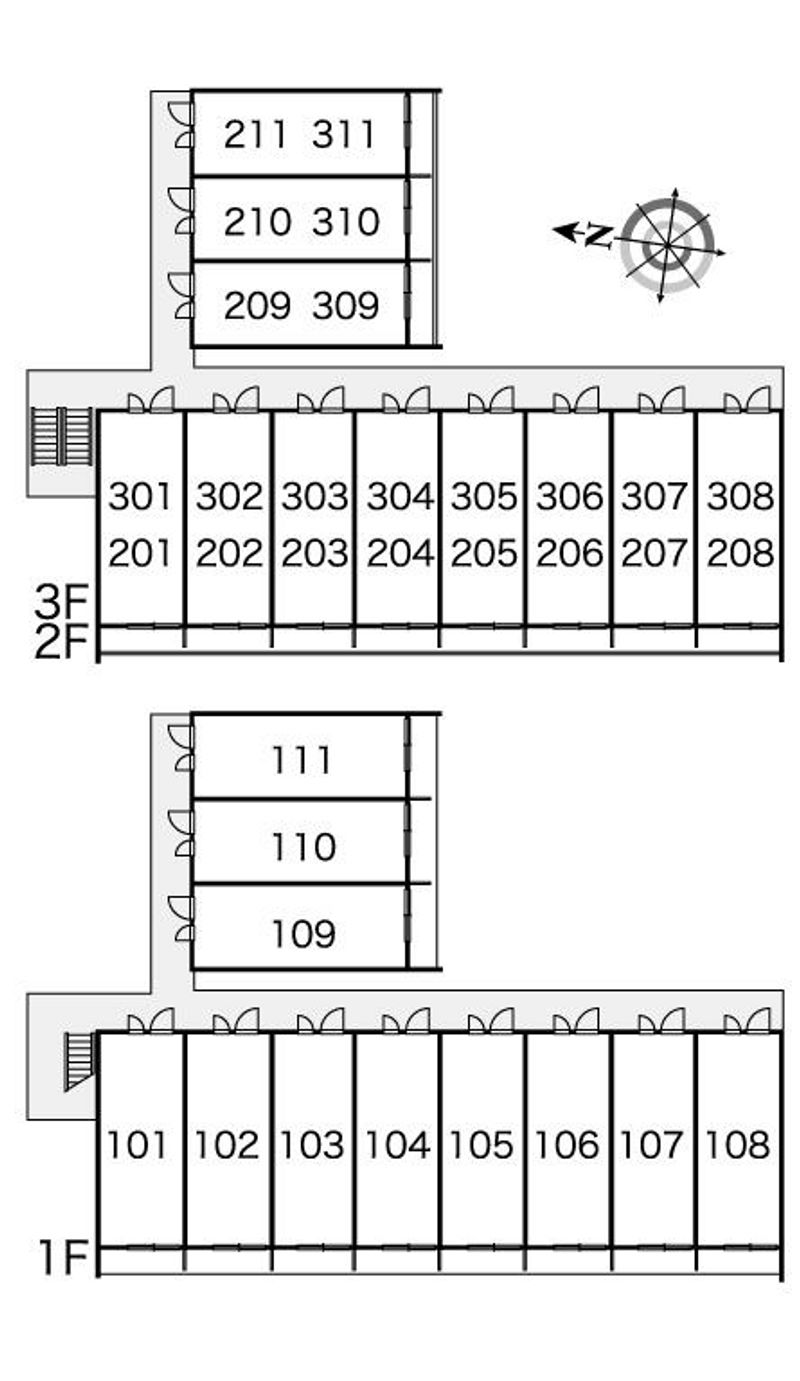レオパレス萬市 間取配置図