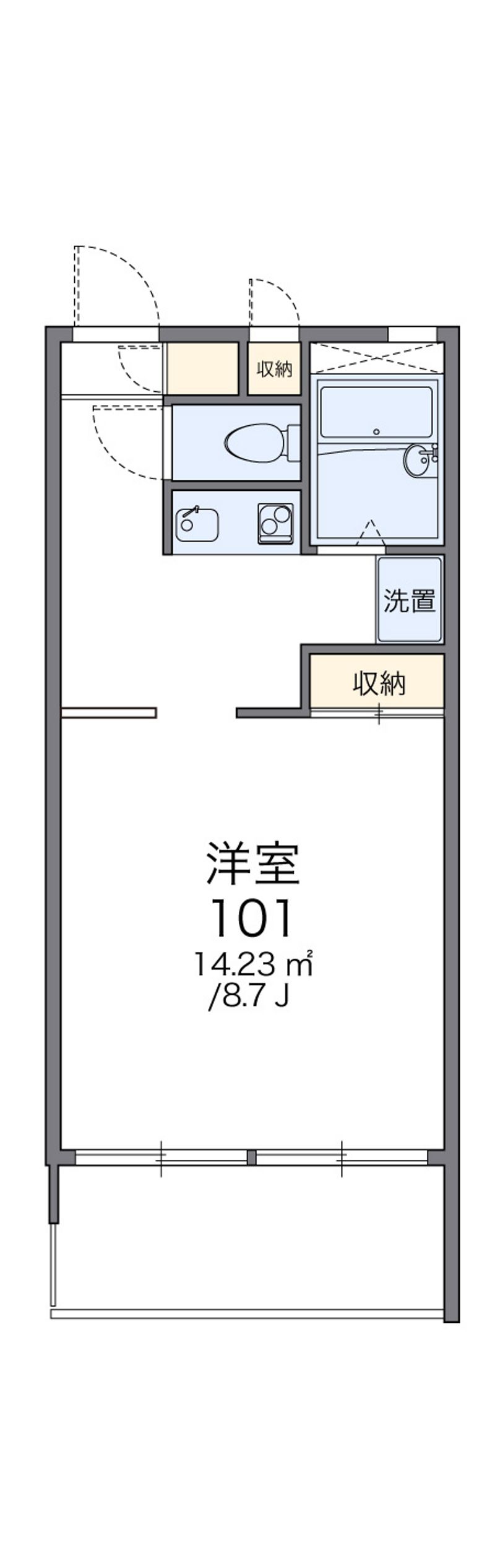 レオパレス柏谷 間取図