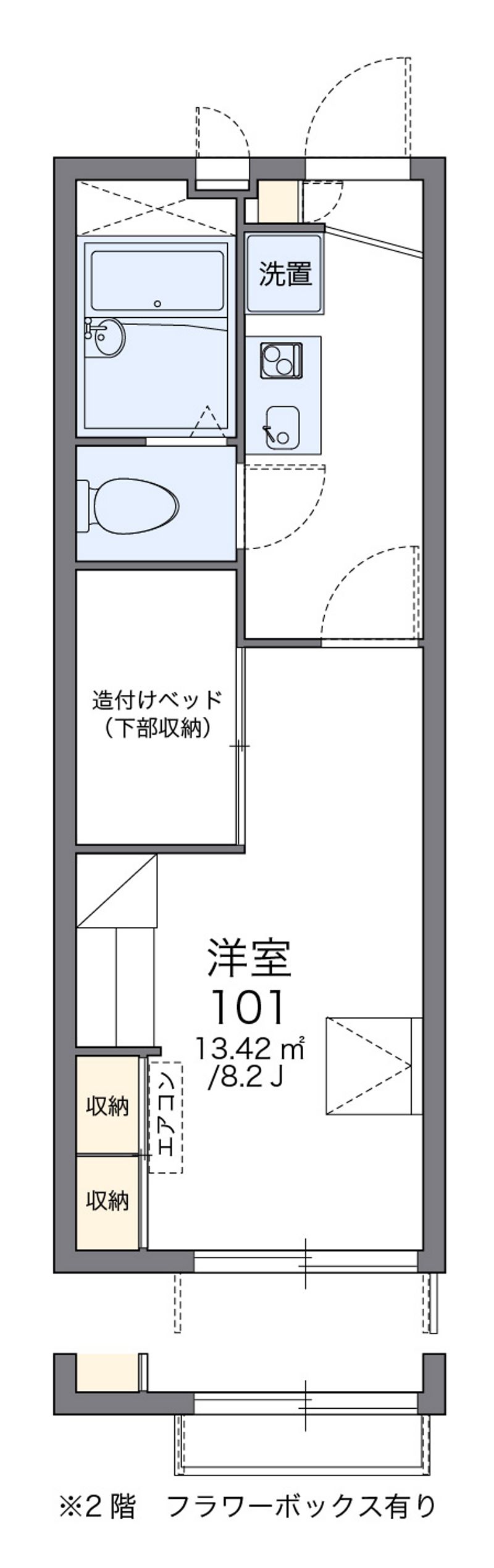 レオパレス大園Ⅲ 間取図