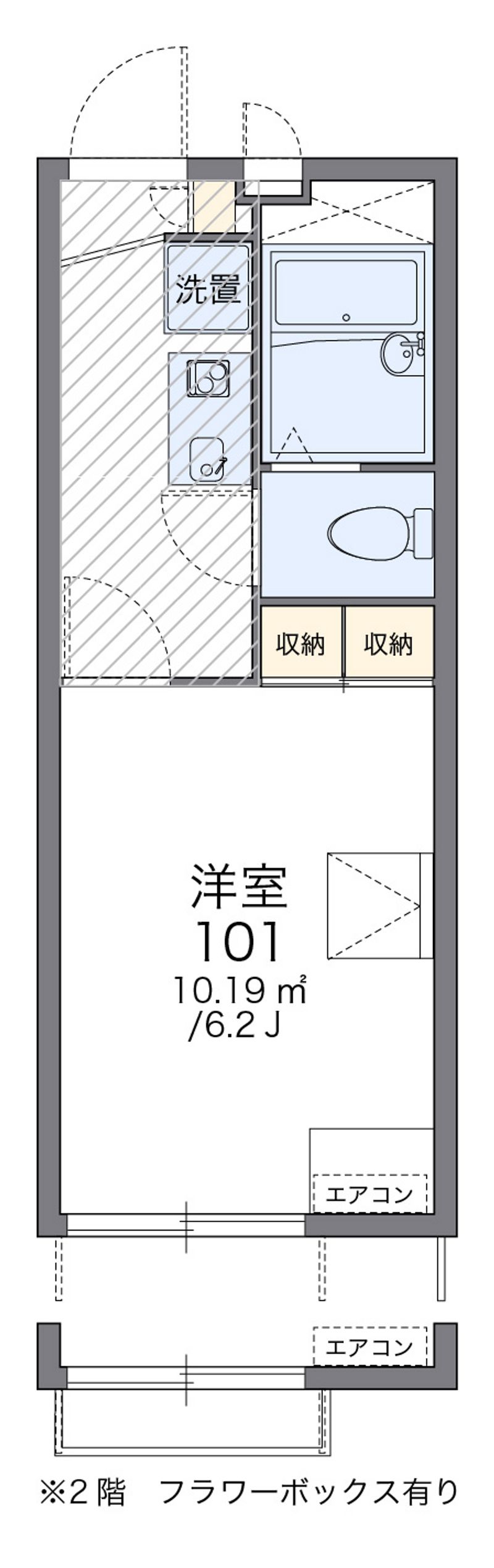 レオパレス江波東一丁目 間取図