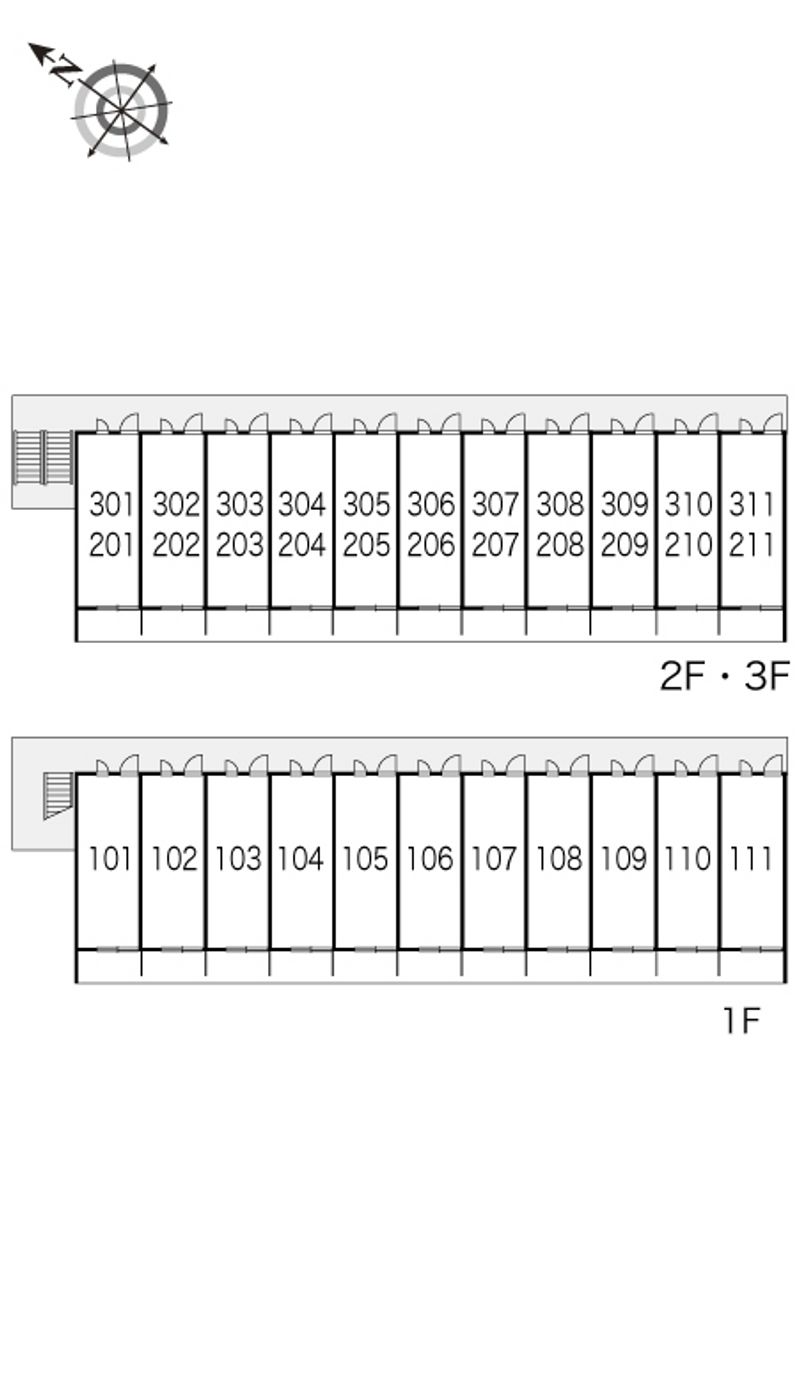 レオパレスノースビレッジ 間取り配置図
