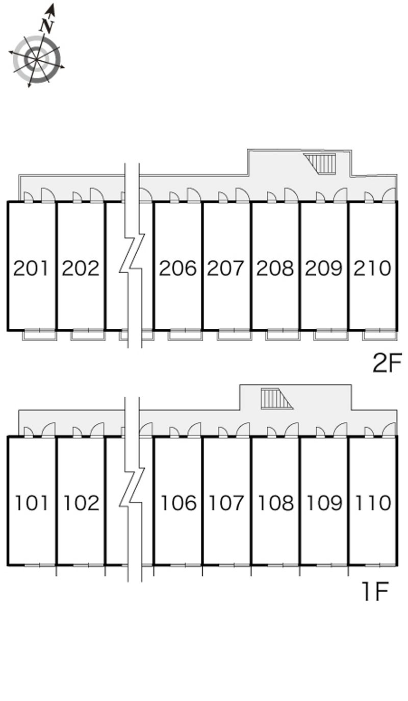 レオパレスフローリッシュ 間取配置図