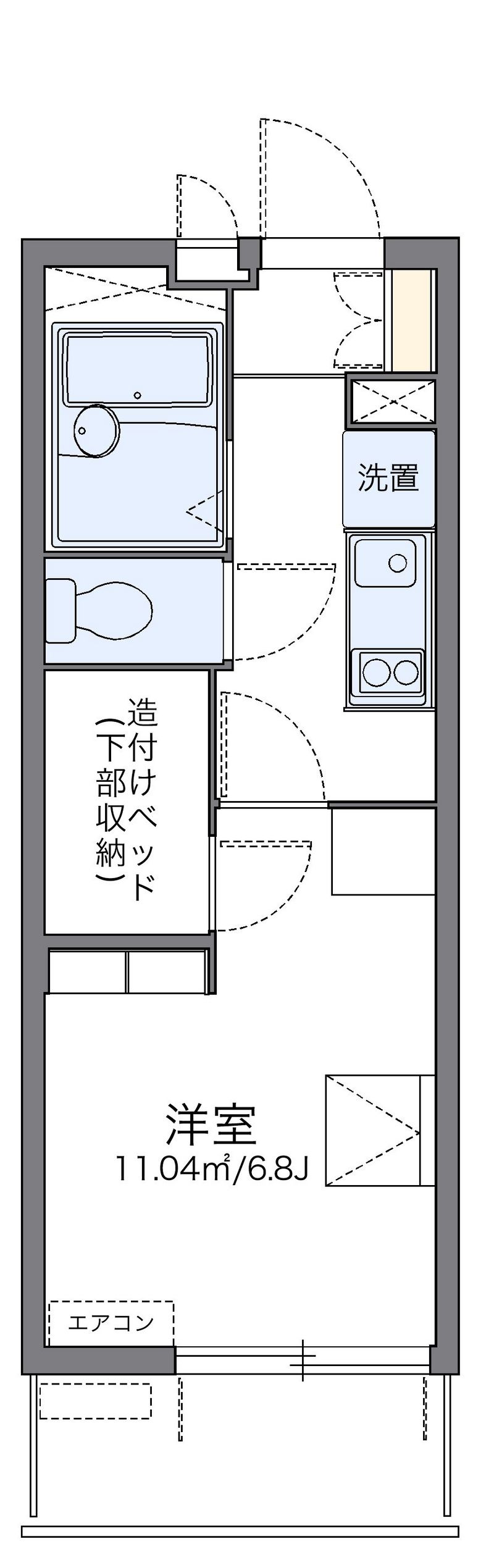 レオパレス広白岳 間取図