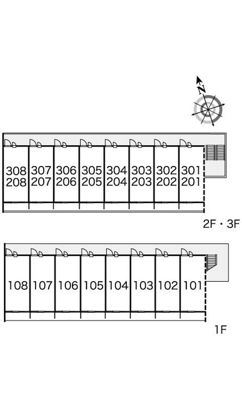 レオパレス新都心ＡＳＡＫＡ 間取り配置図