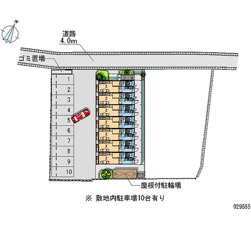 レオパレスみお 月極駐車場