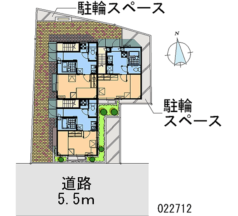レオパレス琥珀館 区画図