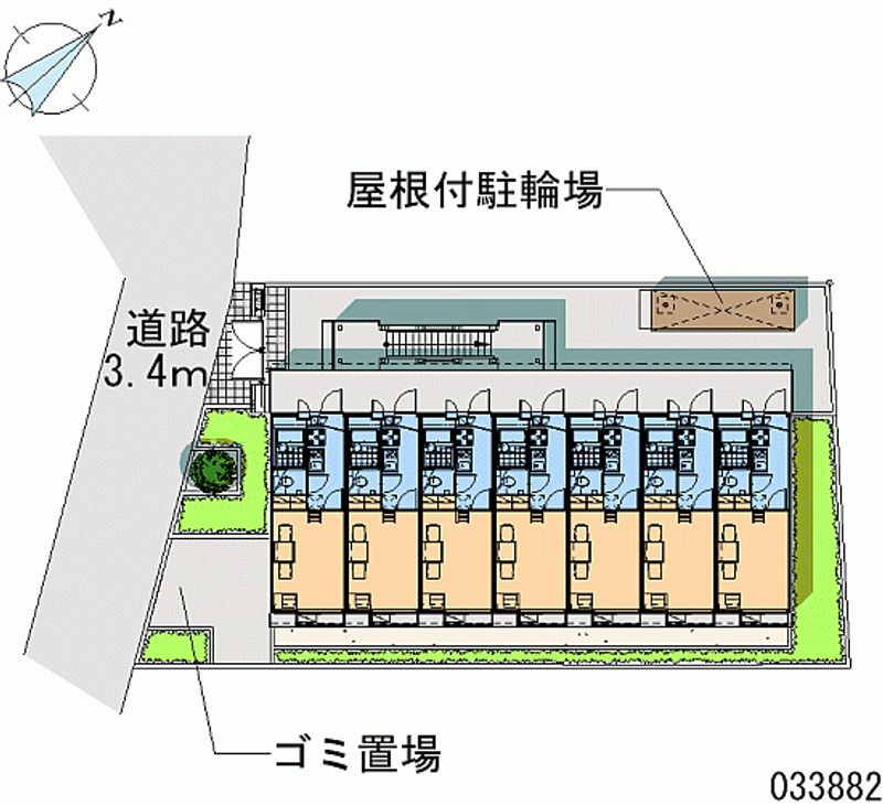 レオパレスＫＳ　ＡＢＩＫＯ 区画図