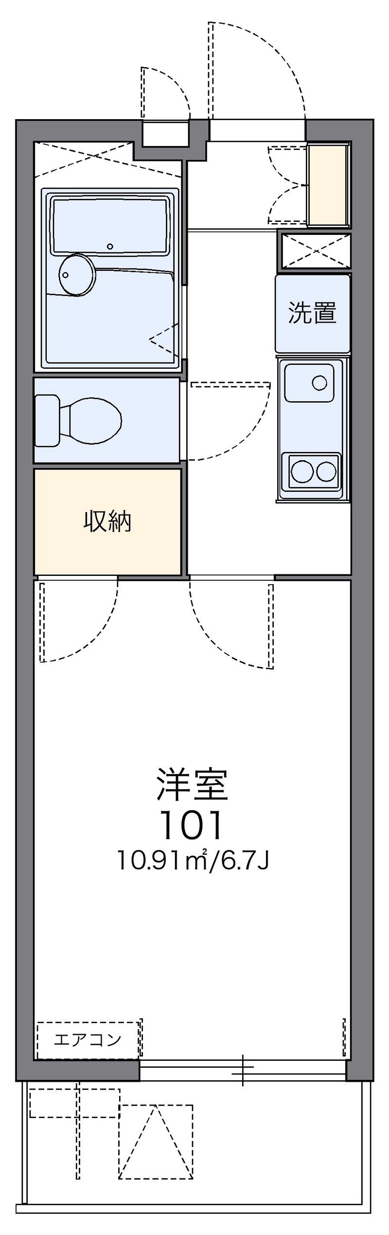 レオパレスブランシェ 間取図