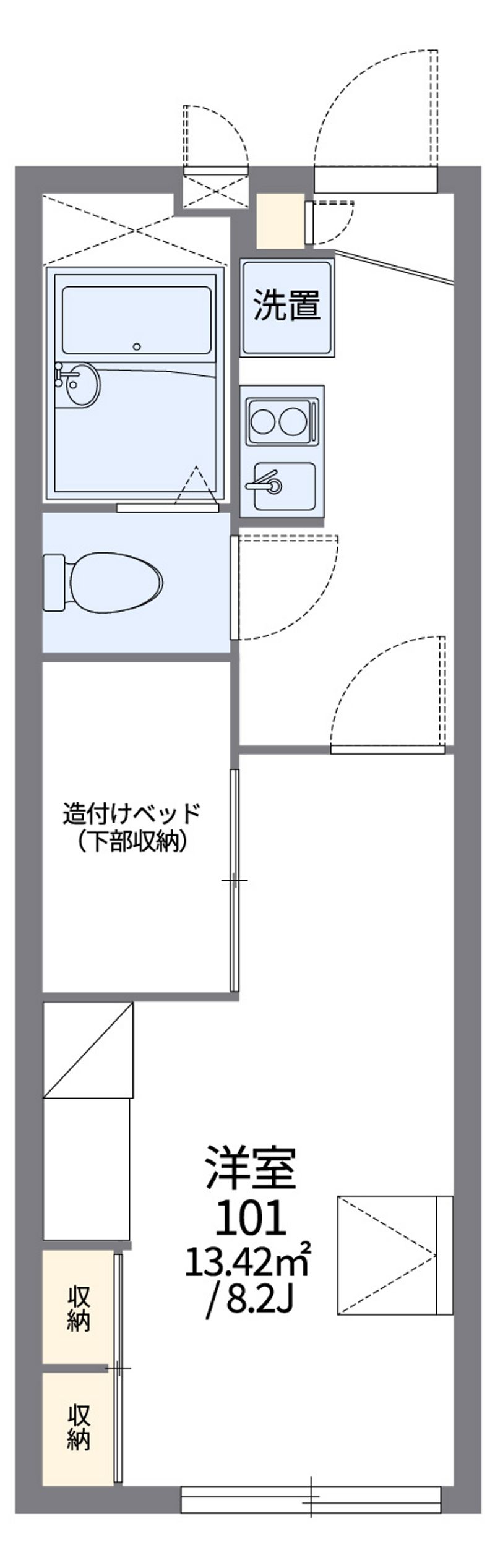 レオパレスヴィーブル呉服町 間取図
