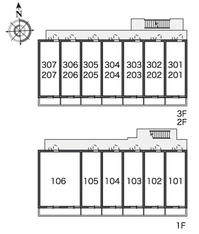 レオパレスアーク 間取配置図