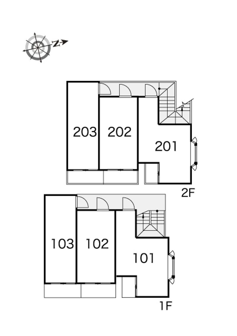 レオパレス西六郷 間取配置図