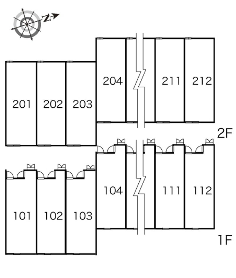 レオパレスポムドテール 間取配置図