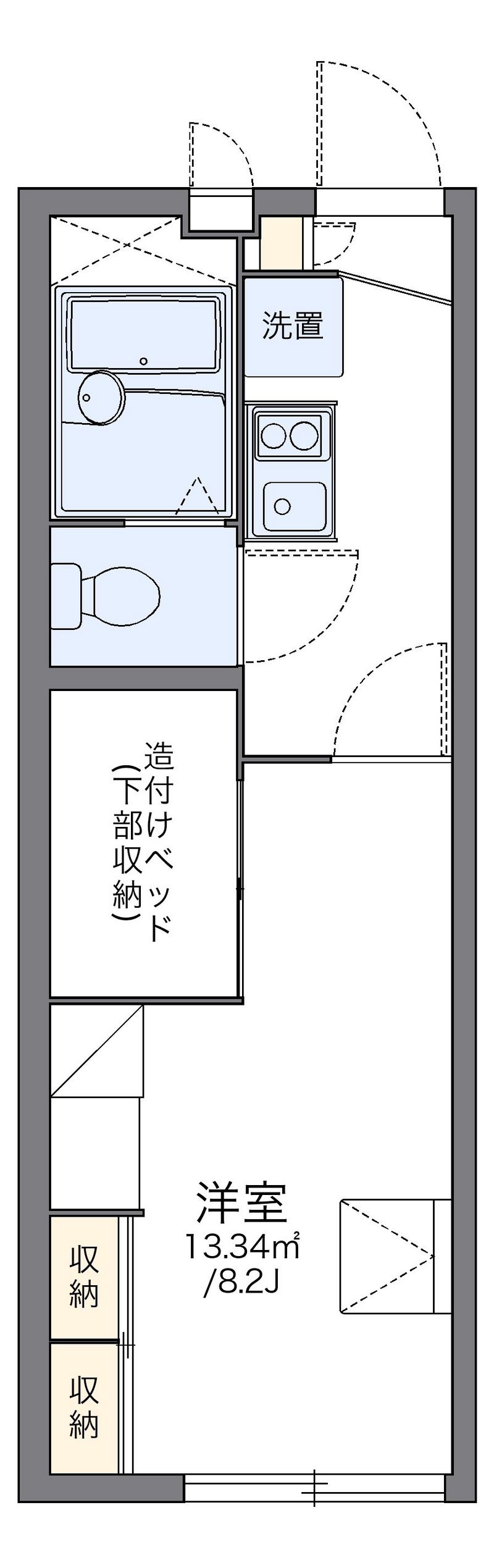 レオパレスヴィラにしむら 間取図