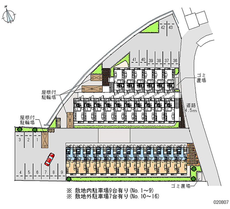 20807 Monthly parking lot