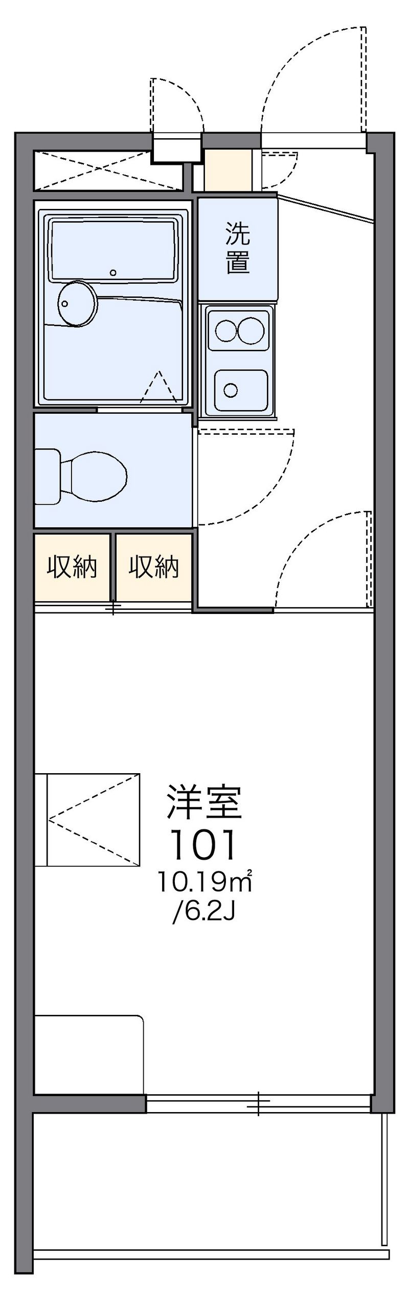 レオパレスジェンティアン 間取図