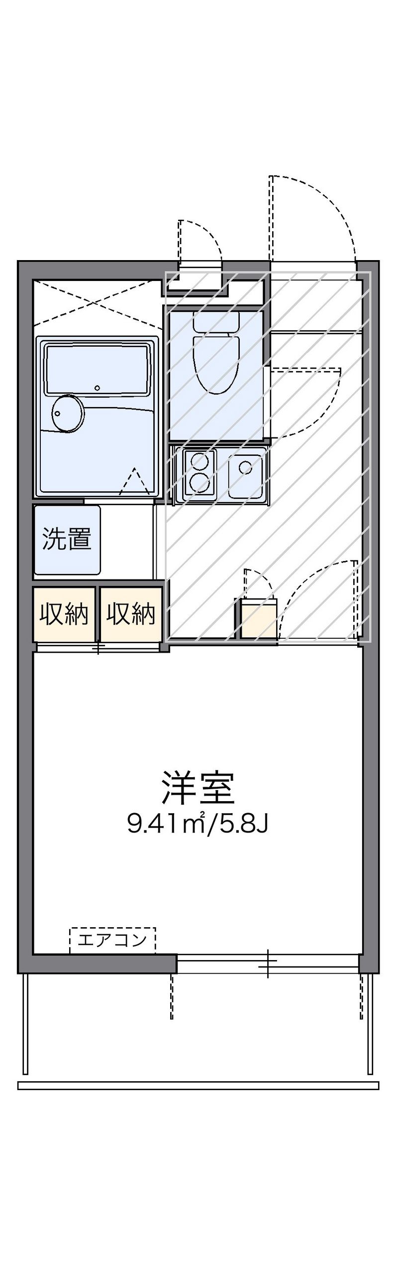 レオパレスエスタ門真 間取図