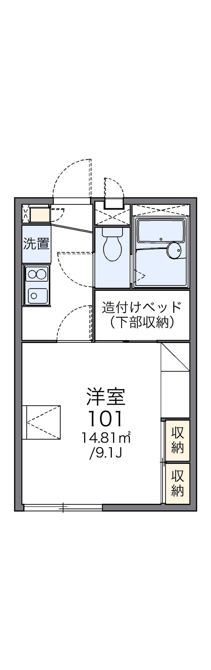 レオパレス京浜建物水橋ハイムＢ 間取図