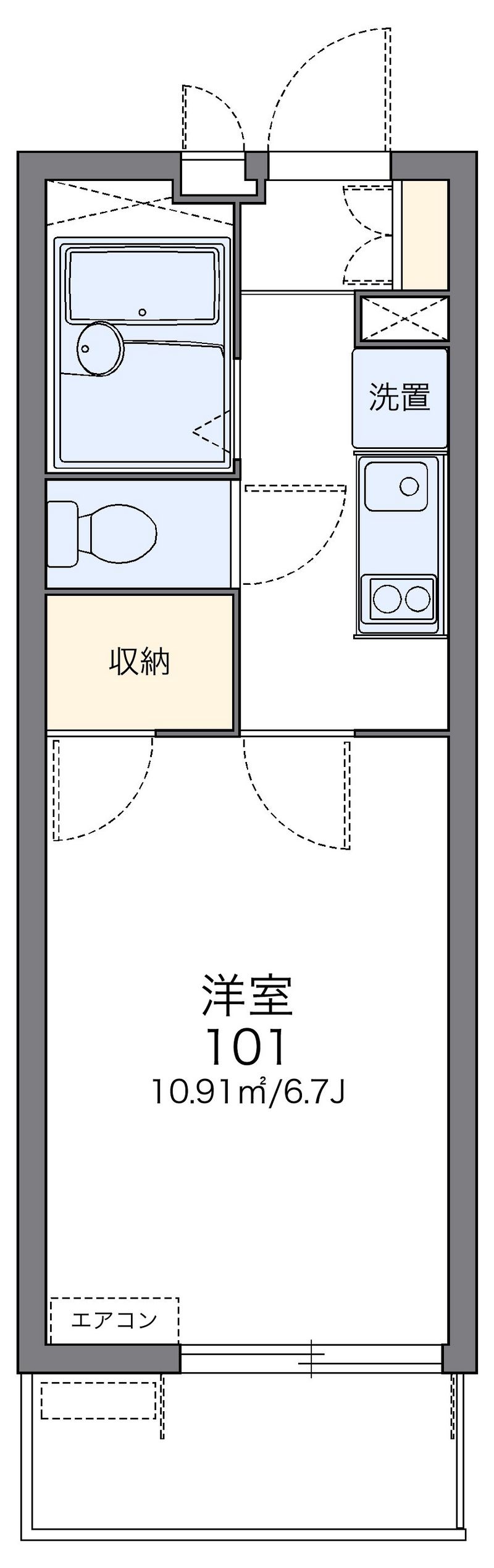 レオパレストレディア 間取図