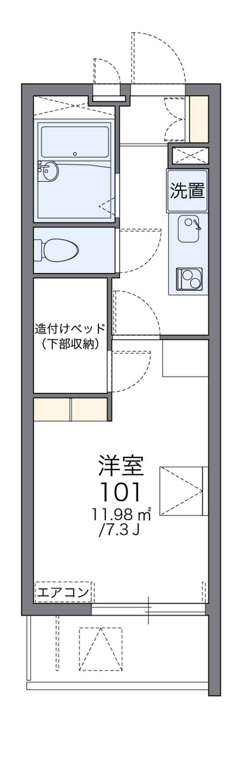 レオパレスフォレステール　千代 間取図
