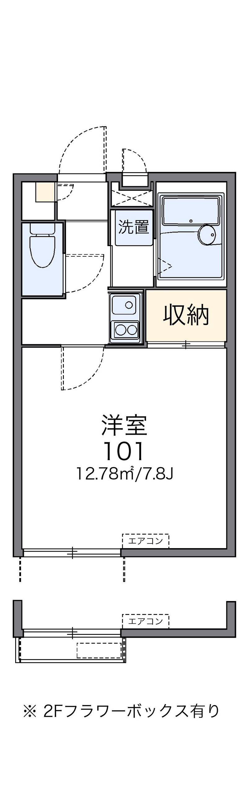 レオパレスＪ　Ｋクローバー 間取図