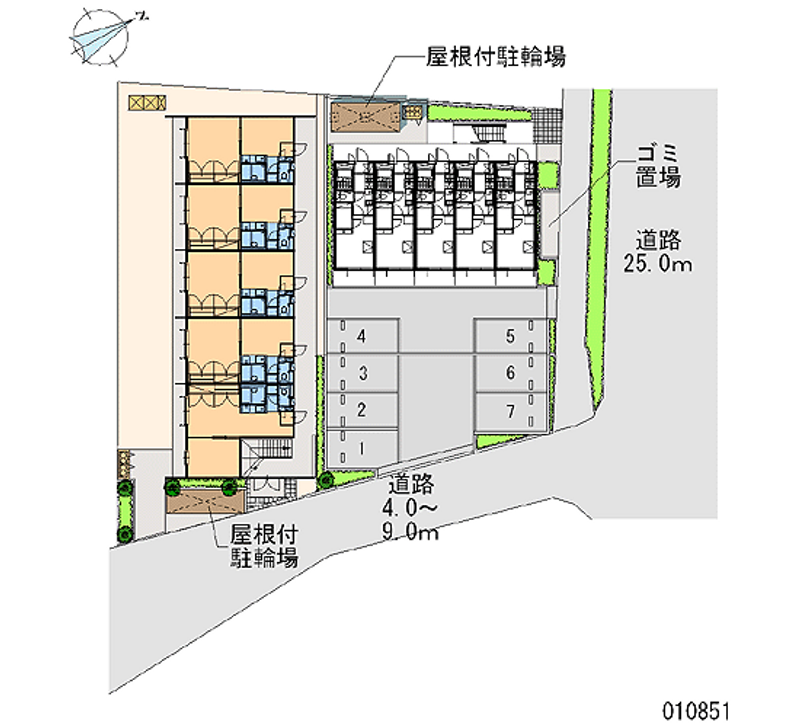 レオパレス拝島町 月極駐車場