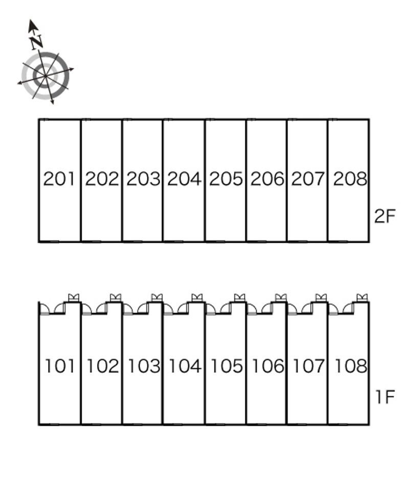 レオパレスボヌレコルト 間取配置図