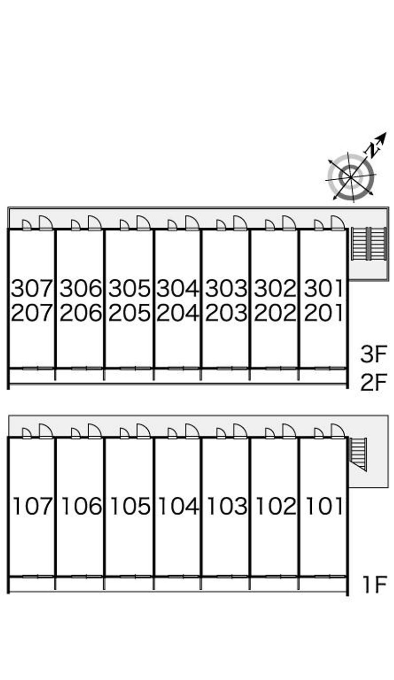 レオパレス大林Ⅱ 間取配置図