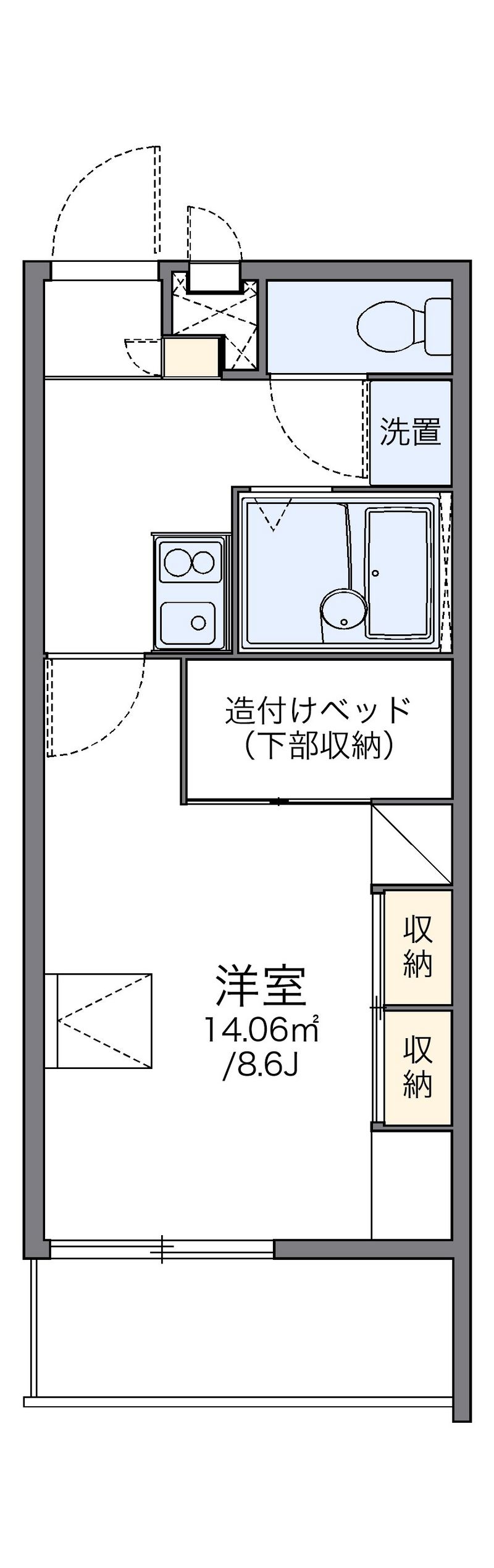 レオパレス見野山 間取図