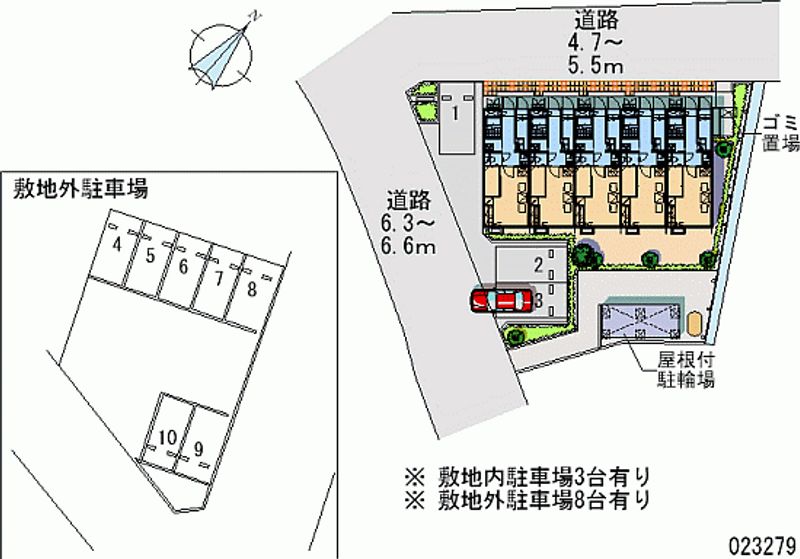 レオパレスＭ 月極駐車場