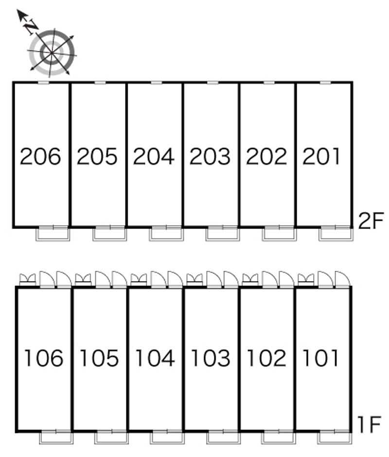 レオパレスオスト　ガルテン 間取り配置図