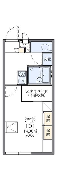 レオパレス新川 間取り図